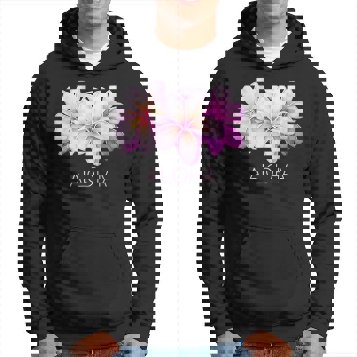 ハワイアンアロハプルメリアアート パーカー