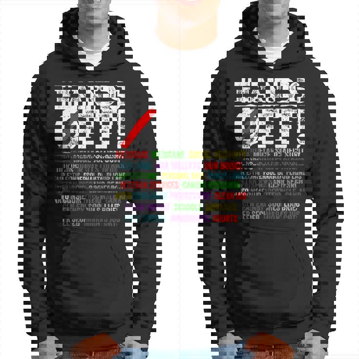 ハンズオフ抗議 社会保障とメディケア抗議 パーカー