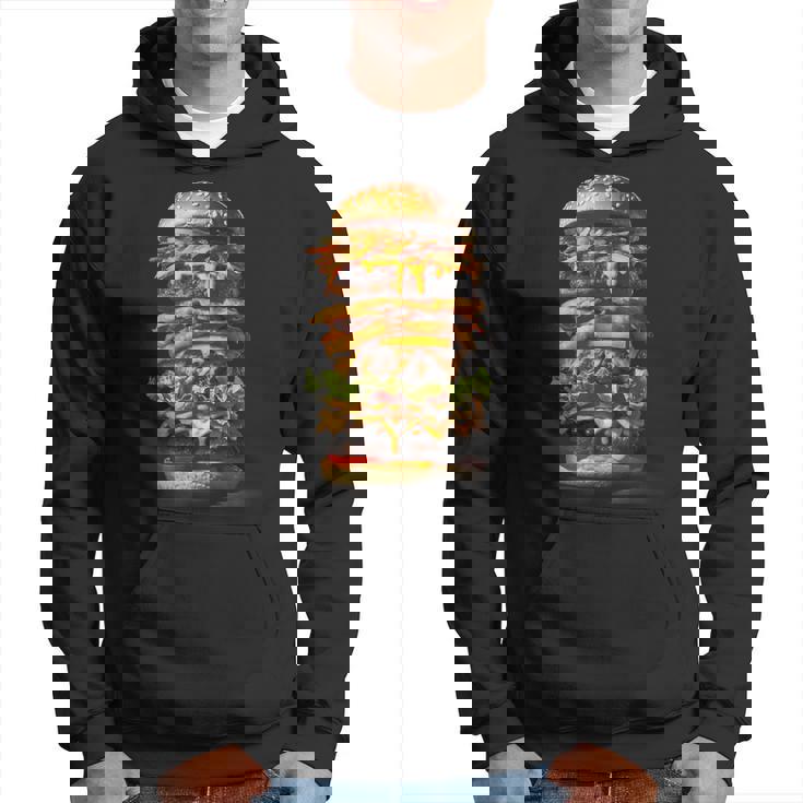 ハンバーガー チーズバーガー ファーストフード愛好家 食通 ギフト パーカー