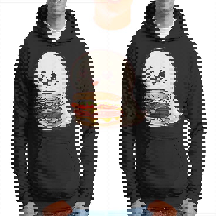 ハンバーガーとかわいいおばけ パーカー