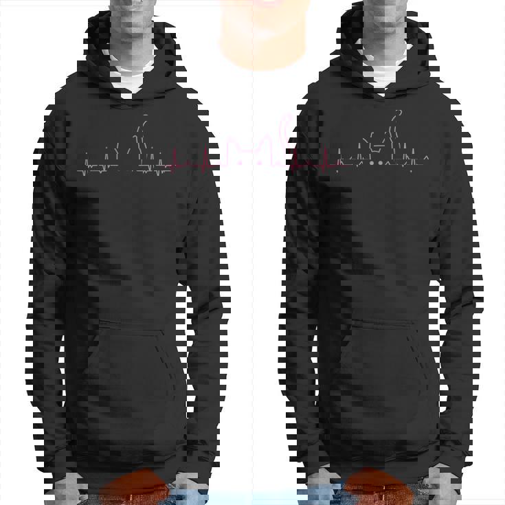 ハートビート 猫好き ねこ好き ネコ好き ハートビート猫 猫の飼い主 心電図 おもしろ 可愛い ねこ ネコ 猫 パーカー