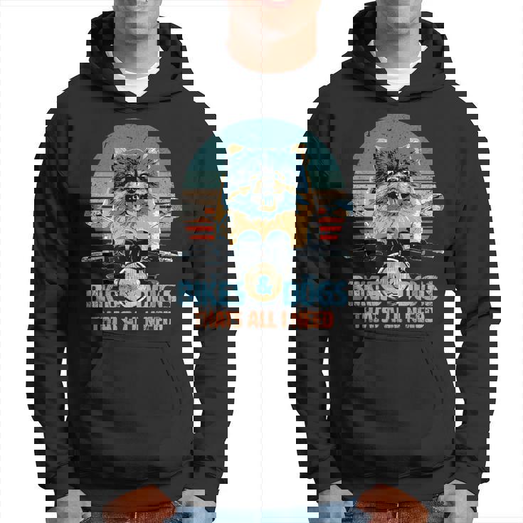 バイク&犬 かわいいポメラニアン ポメラニアン オートバイ パーカー