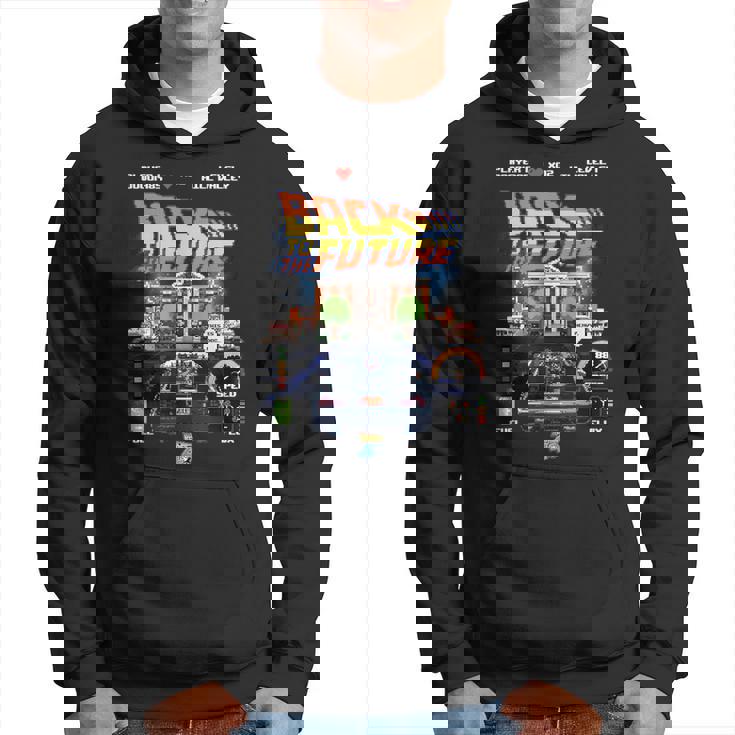 バック・トゥ・ザ・フューチャー 40周年記念ビデオゲームスタイル パーカー