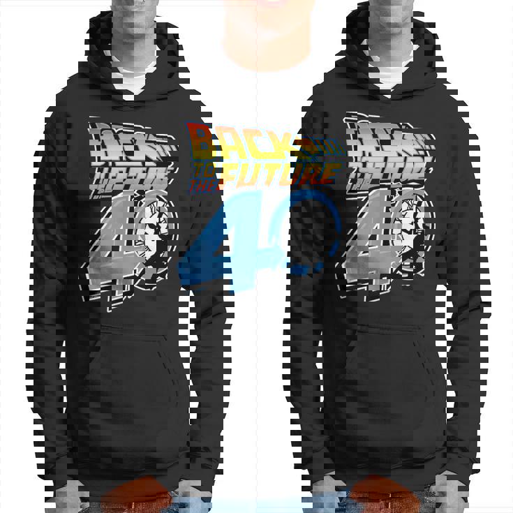 バック・トゥ・ザ・フューチャー 40周年記念時計塔ロゴ パーカー