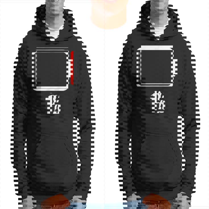 バッテリー 1 残り1 バッテリー切れtシャツ バッテリー残量が少ない パーカー