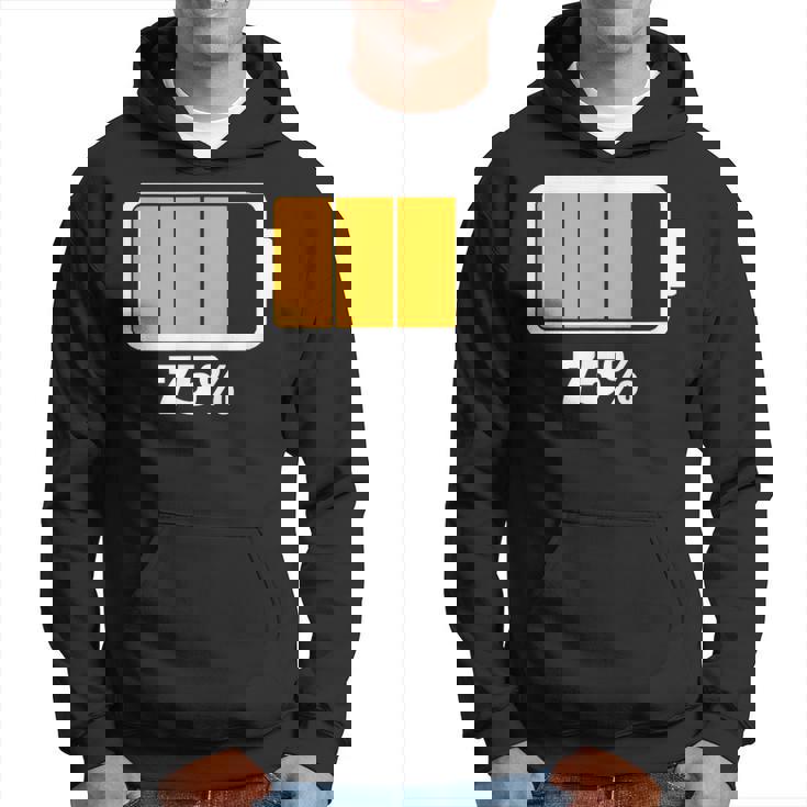 バッテリー75残り75バッテリーフルtシャツバッテリー低 パーカー