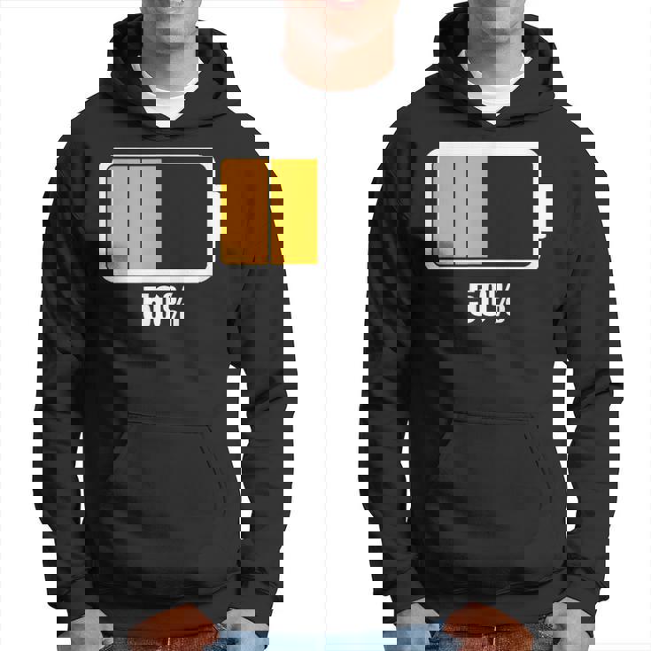 バッテリーハーフ残量50 バッテリーデッドtシャツ バッテリー残量が少ない パーカー