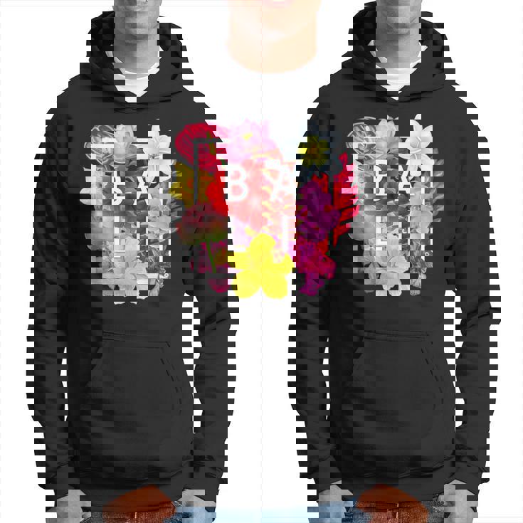 バリの花 ワードアート バリ島インドネシア土産 パーカー