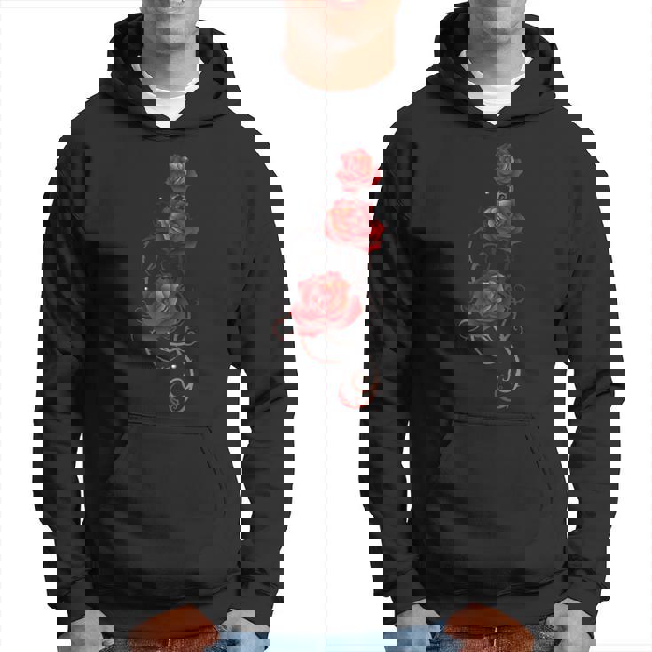 バレンタインデー ギフト シャツ 赤バラ とげ付き 葉っぱ パーカー