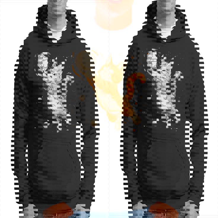 バレーボール選手のかわいいバレーボール猫。 パーカー