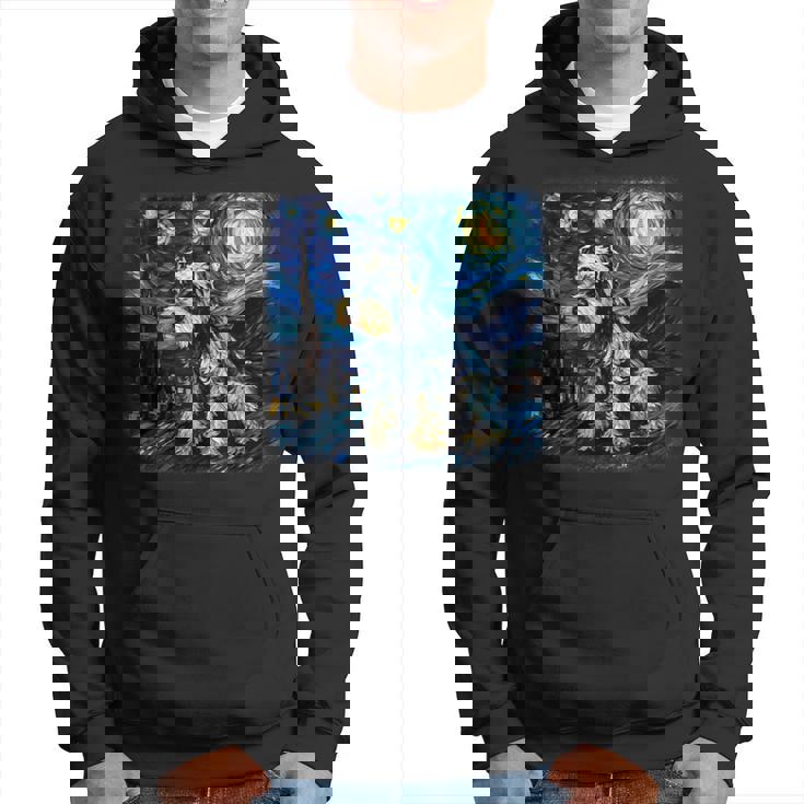 バン・ゴッホ 星月夜ミニチュア・シュナウザー パーカー