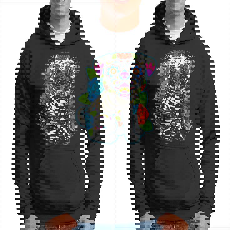 パグ シュガースカル メキシコ 犬 カラベラ 死者の日 パーカー