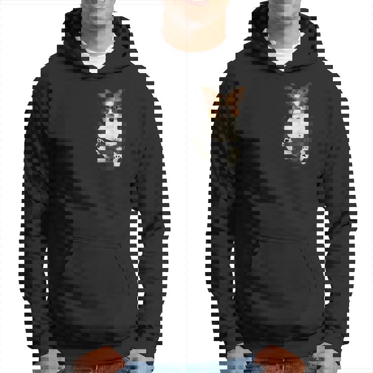 パピヨン愛好家のためのポケットに入った面白いパピヨン パーカー