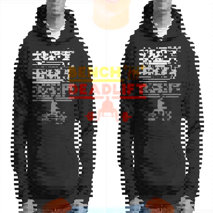 パワーリフティング、スクワット、ベンチ、デッドリフト、ウェイトリフティングtシャツ パーカー