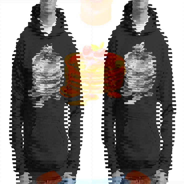 パンケーキシロップ 水彩食品 朝食 ストロベリースイーツ パーカー