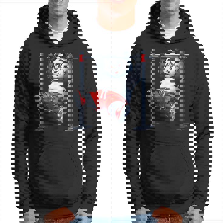 パンダ 懸垂 トレーナー ジム フィットネス ワークアウト トレーニング パーカー