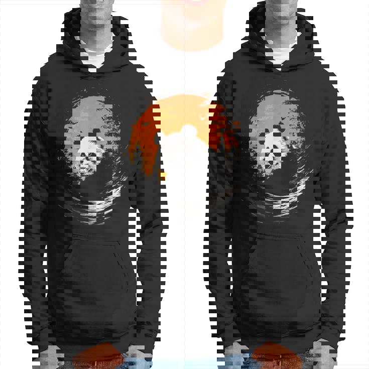 パンダ 森 ポートレート 動物好き 自然 グラフィック パンダ パーカー