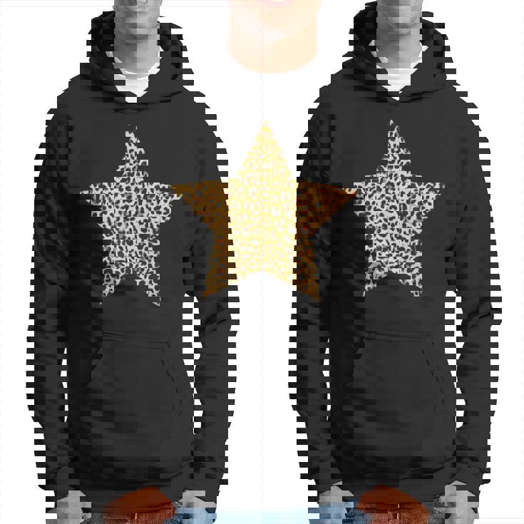 ヒョウ柄 アニマルプリント 星 パーカー