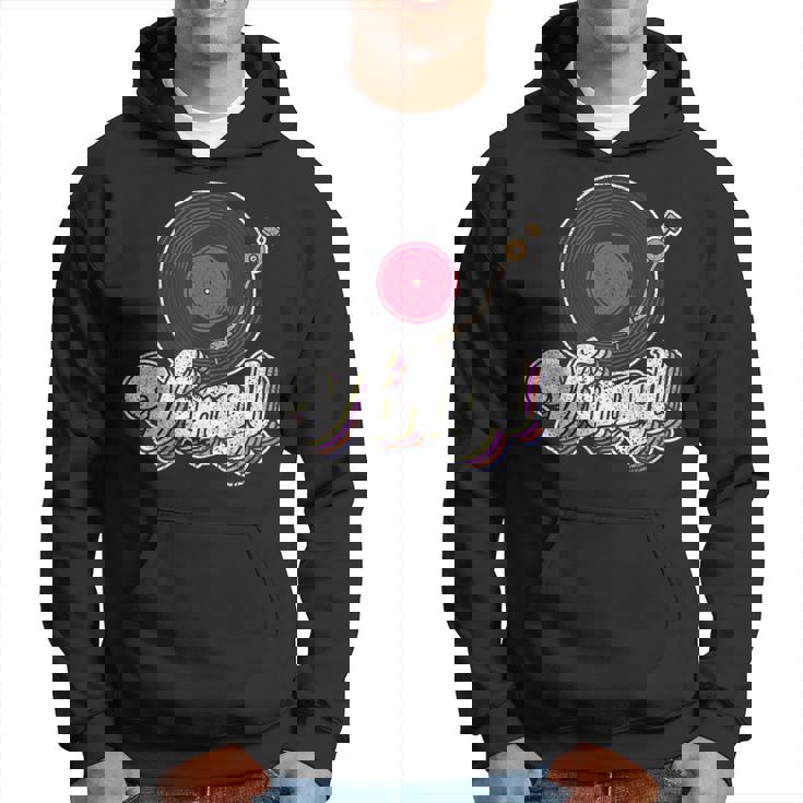 ビニールレコードプレーヤー I ターンテーブルプレーヤー I レトロ音楽 パーカー