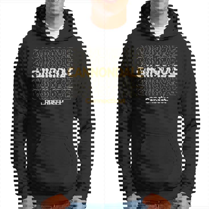 ビンテージキャノンデール、コネチカット州繰り返しテキスト パーカー