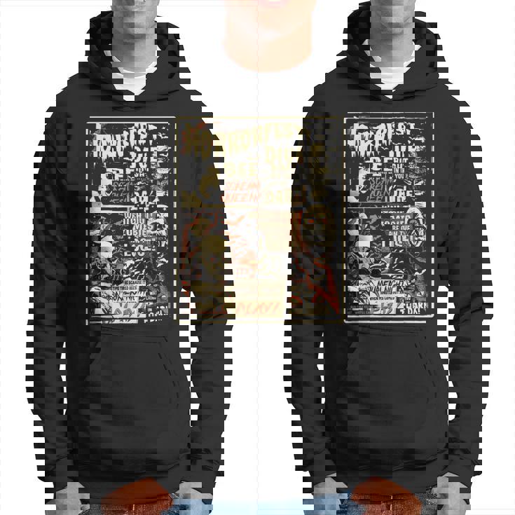 ビンテージホラーフェストポスターハロウィン映画オールドタイムホラー パーカー