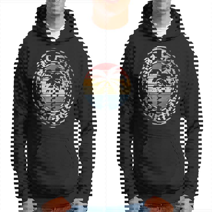 ピズモビーチ カリフォルニア サンセット ヤシの木 ビーチ レトロ パーカー