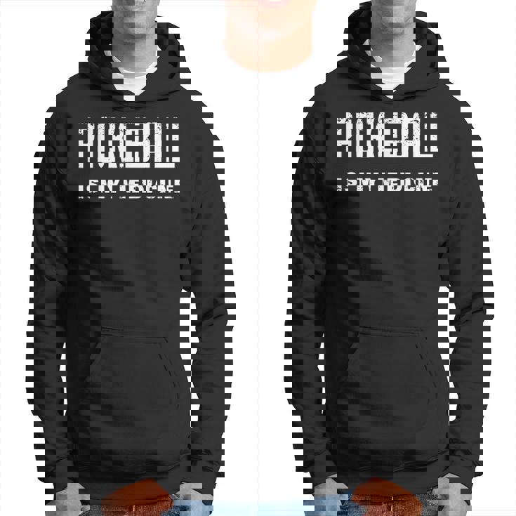 ピックルボールは私の薬 面白いピックルボール パーカー