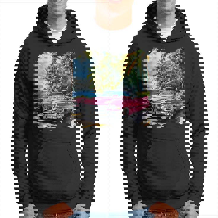 ピンク キャデラック ルックイン ビンテージビークル パーカー