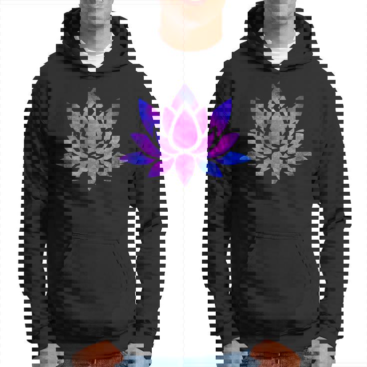 ピンクと紫の蓮の花 パーカー