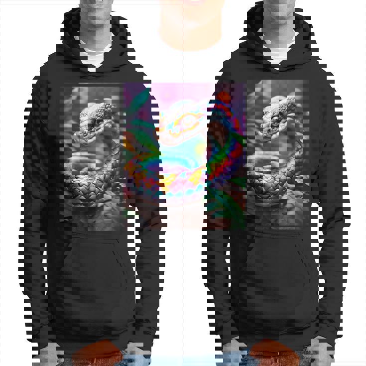 ファンタジー かわいい 鮮やかな蛇の葉 パーカー