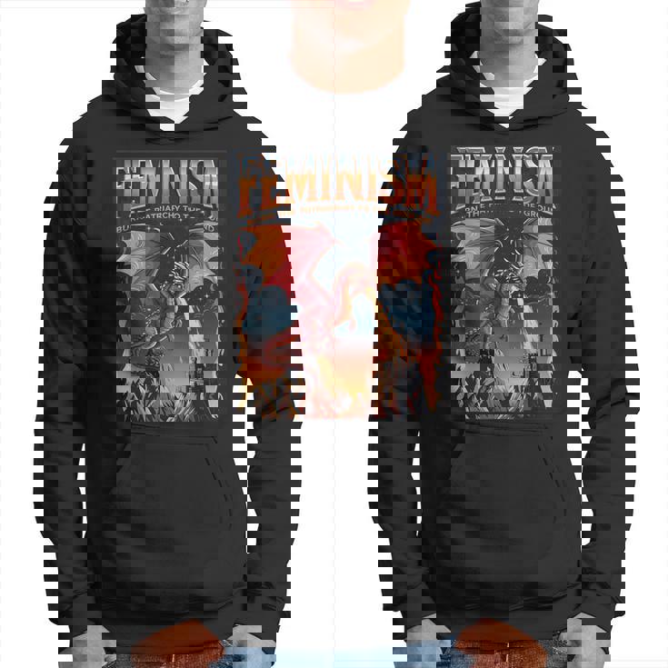 フェミニズム ドラゴン 家父長制を地面に燃やす フェミニスト パーカー