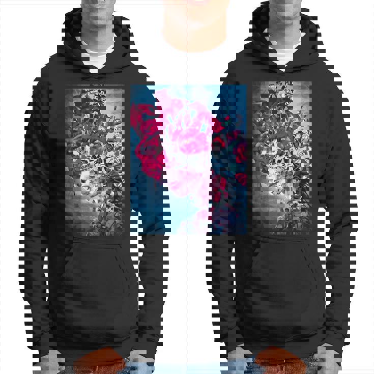 フラワー スカル フローラル シュガー ダーク アート グランジ エステティック ホラー パーカー