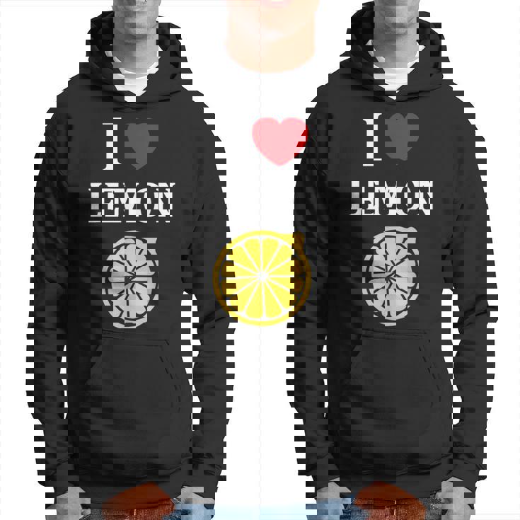 フルーツ レモン 面白いユーモア かわいい シンプル 小さなレモン I Love Lemon パーカー