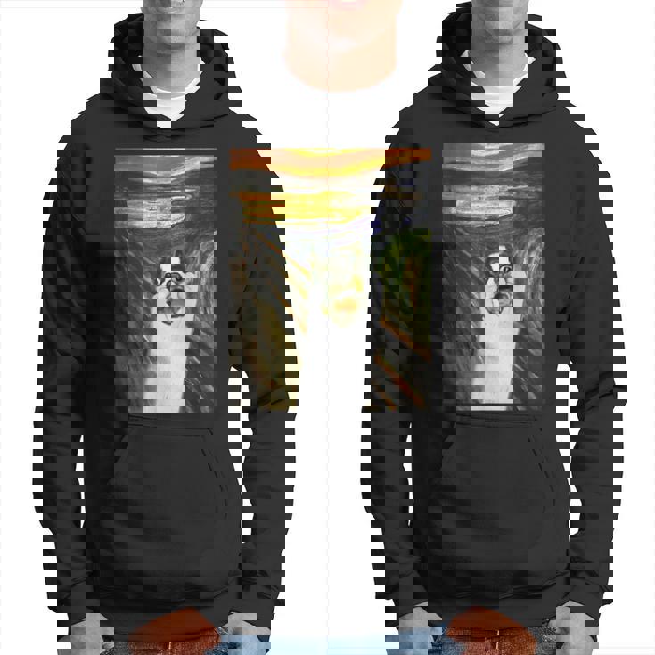 フレンチブルドッグ 面白いtシャツ 犬 ムンクの叫び かわいい メンズ 子供 おもしろ 服 ネタ わんこ パーカー