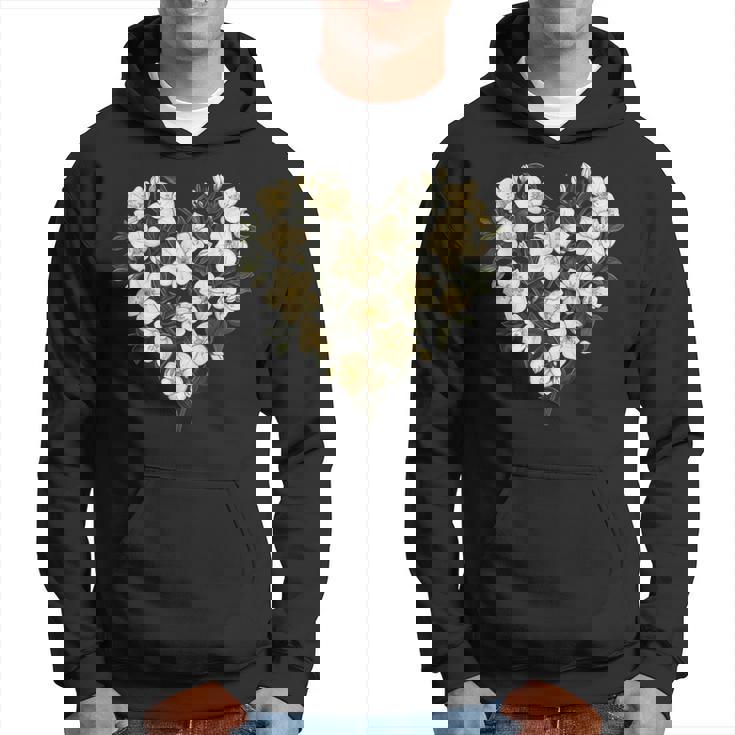 フローラル ジャスミン フラワーガール ハート バレンタインデー 植物 ママ パーカー