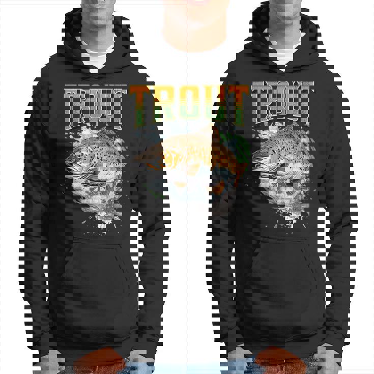 ブラウントラウト 釣り アウトドア 自然愛好家 淡水魚 パーカー