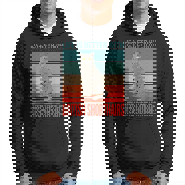 ブリティッシュショートヘア ライフ・イズ・ベター 子猫猫の飼い主 ブリティッシュショートヘア パーカー