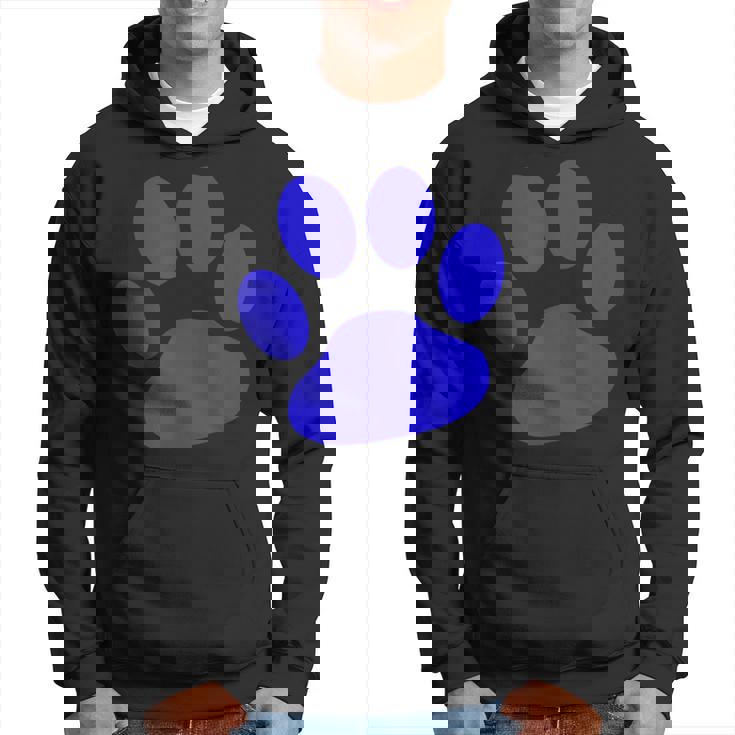 ブルー 肉球 プリント T シャツ パーカー