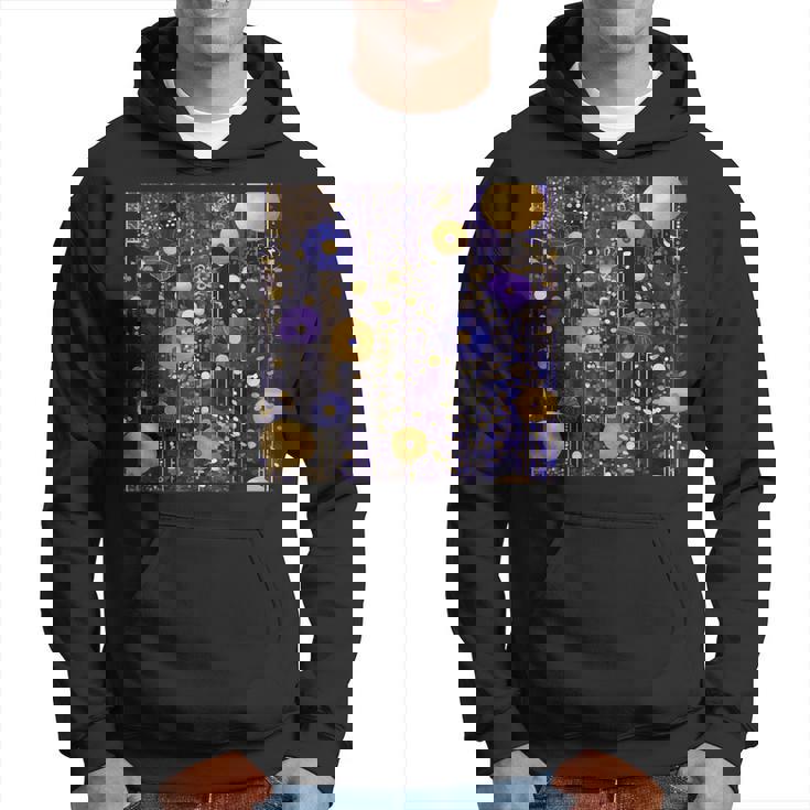 ブルーとゴールド フラワーガーデン アフタークリムト パーカー