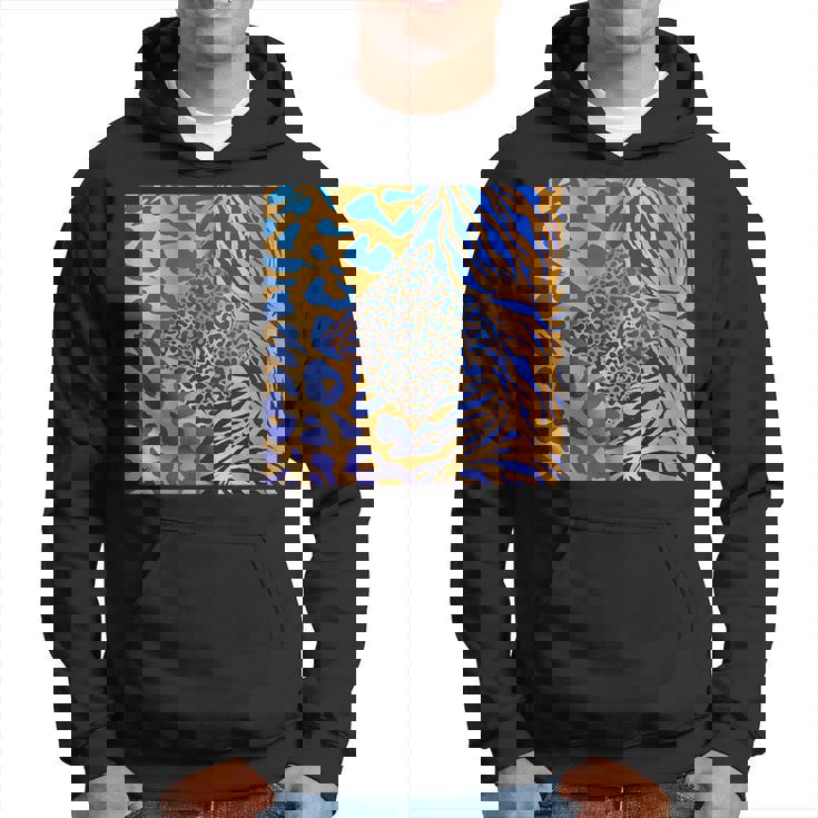 ブルースの直径のジャングルプリントゴールド。シマウマ、パンサー、チーター パーカー