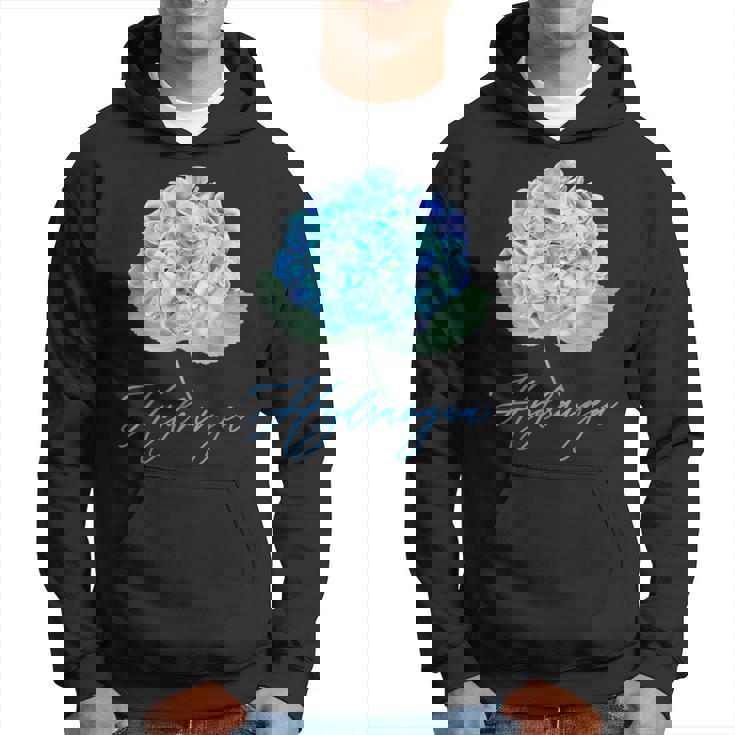 ブルーパープルアジサイフラワーレトロガーデナーアート パーカー