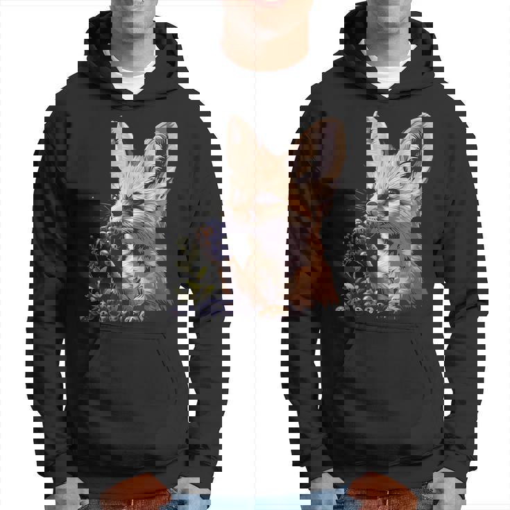 ブルーベリー フェネック キツネ ブルーベリー アニマルアート 野生動物 自然 パーカー