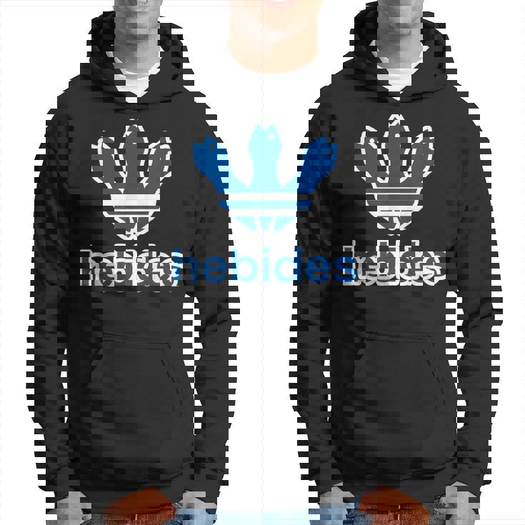 ヘビデス Hebides《ブルー 青》巳年 蛇年 へび【ブランド ロゴ パロディ】2025 干支 十二支 面白い パーカー