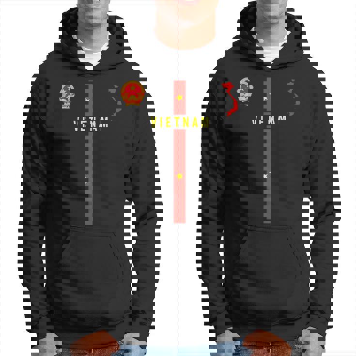 ベトナム国旗、ベトナムのシルエットマップ、紋章 パーカー