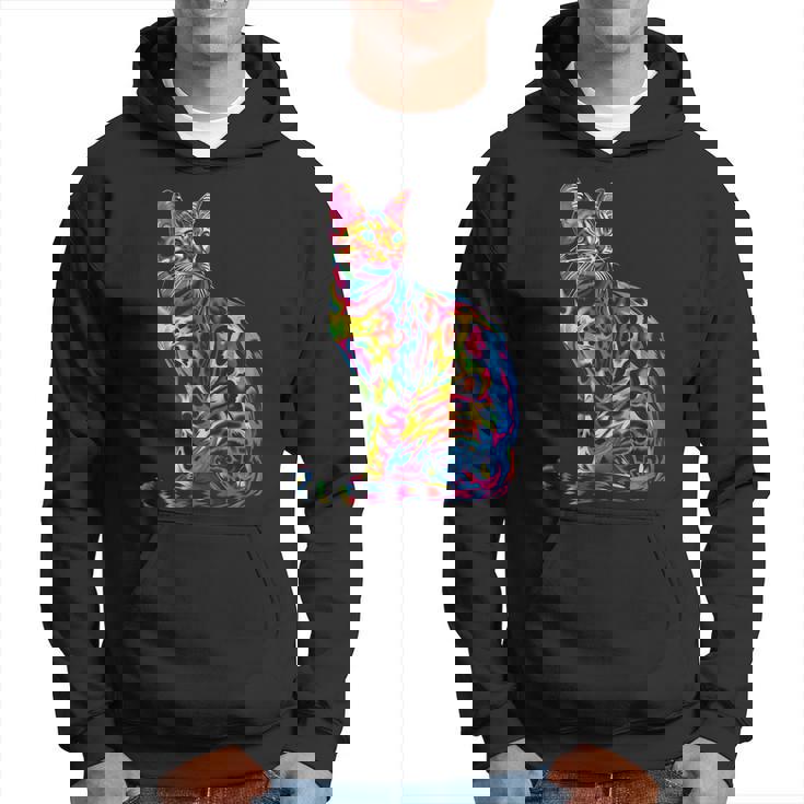 ベンガル猫ポップアート パーカー