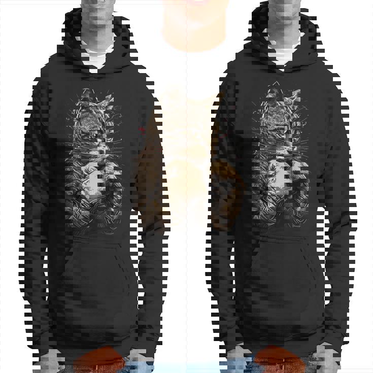 ボクシング キャット ボクサー 面白い猫のグラフィック パーカー