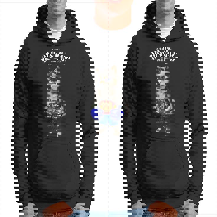 ボクシングチャンピオン ブラック柴犬ファイター パーカー