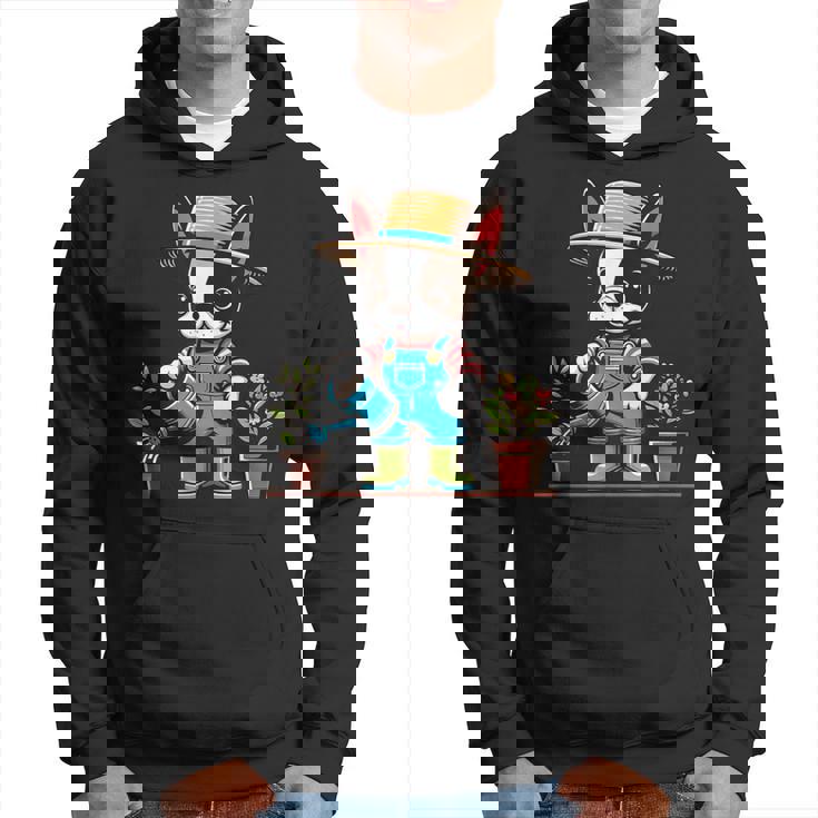 ボストンテリア 水やり 植物 ガーデニング 犬好き パーカー