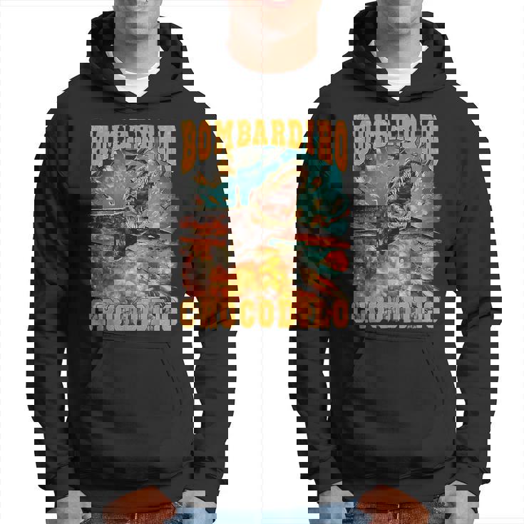 ボンバディロクロコダイルミームクロコダイルファイア-イタリアンブレインロット パーカー