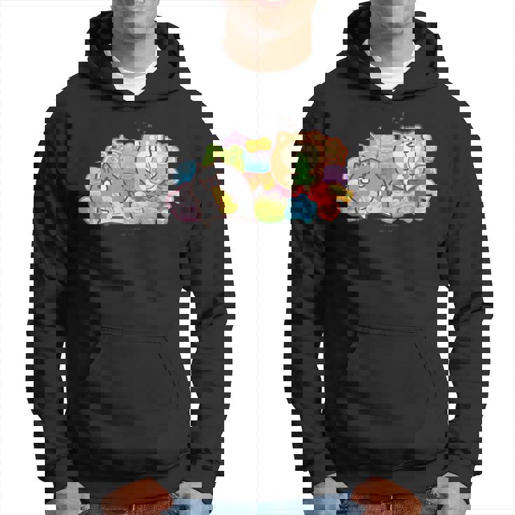 ボンレス犬とボンレス猫 カラフルスナック パーカー